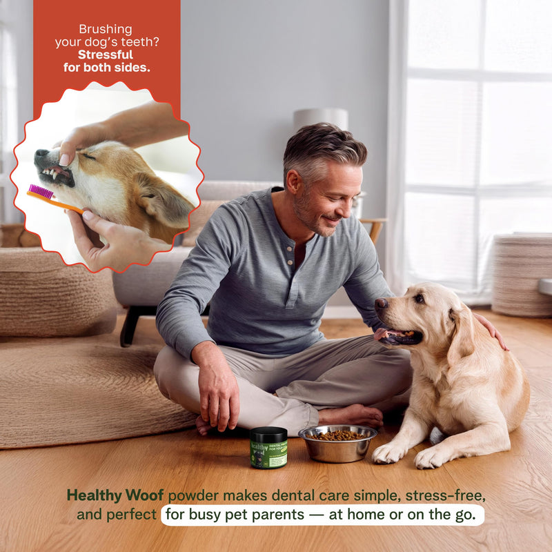 Dental Powder for Dogs Teeth Cleaning. Complete Oral Care Bone Broth. Made in the USA. 2.1 oz, 30 Scoops 2.1 oz (30 Servings)