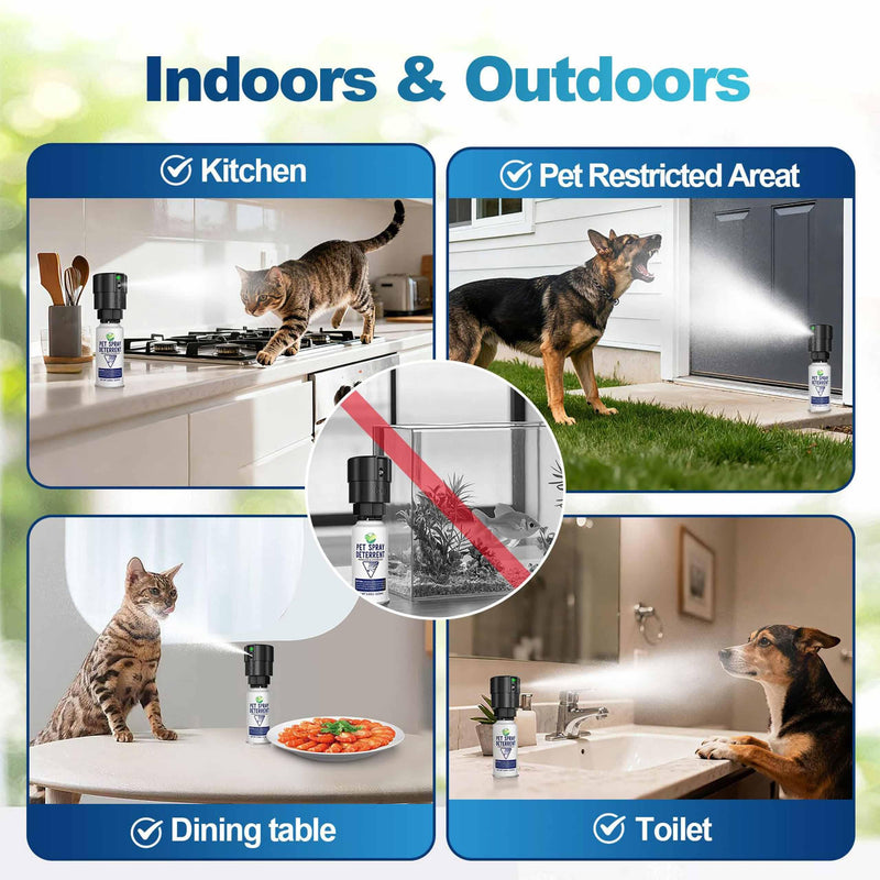 Cat Deterrent Spray Refill, Pet Spray Deterrent System, Motion Activated Cat System, Cat & Dog Odorless & Indoor, Up to 3 Feet Away, Pet Deterrent Spray Refill White-1 Pack