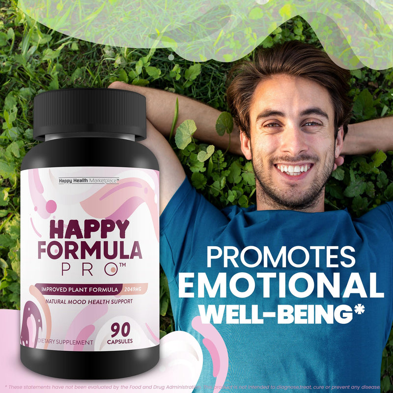 Happy Formula Pro - Our Best Happy Pills Vitamin D Mood Support Supplement - Happpy Supplements Natural Mood Support Supplements for Women, Mood Support Supplements for Men - Postpartum Mood Support