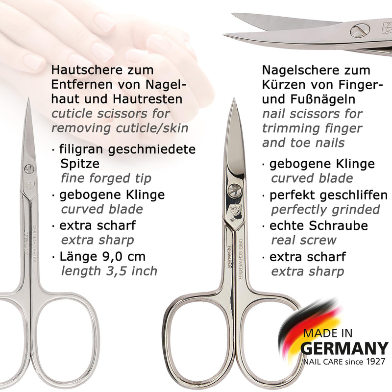 3 Swords Germany - brand quality 6 piece manicure pedicure kit set for professional finger & toe nail care with synthetic leather case - Made in Germany - burgundy BURGUNDY - LAQUERED - BeesActive Australia