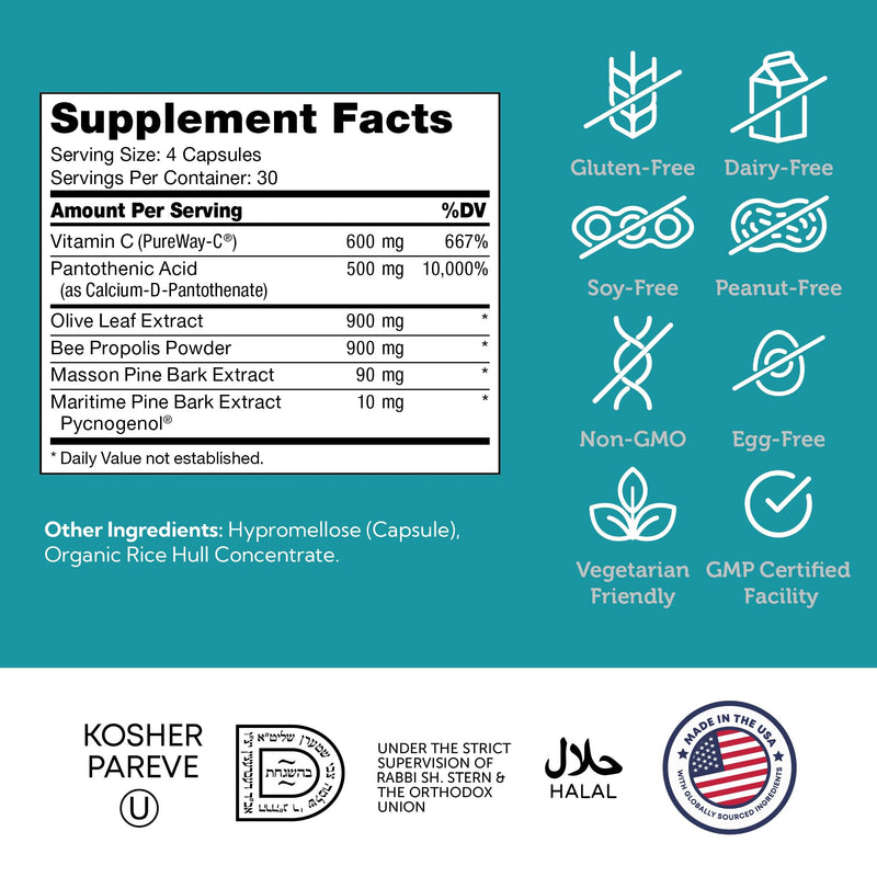 Zahler Immune Defense, Immune System Support, Certified Kosher, 120 Capsules