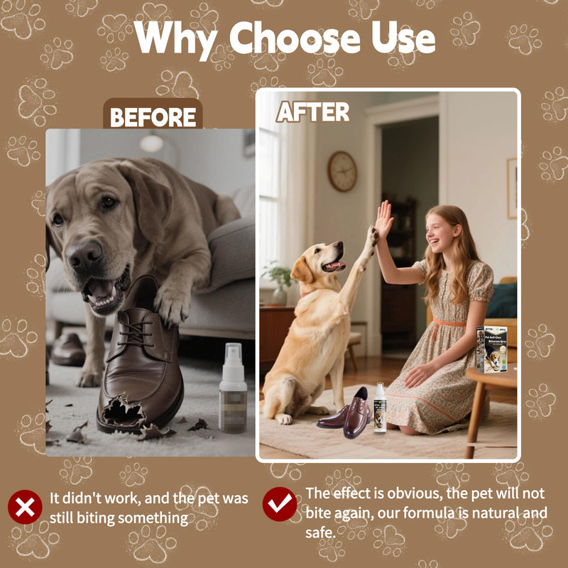 Bitter Apple Spray for Dogs to Stop Chewing, No Chew Spray for Dogs - Deterrent Spray to Protect Furniture, Shoes, Plants & Valuables - Alcohol-Free, Safe for Pets & Humans - 2Pack (2 x 100ml)6.76 oz