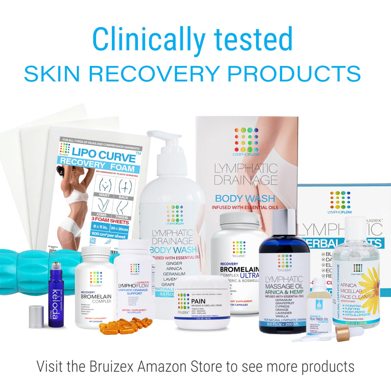 Bruizex Bromelain & Quercetin Recovery Complex - Post Surgery Recovery Bruising, Swelling Relief, Lymphatic Drainage - Post 360 lipo, BBL, Liposuction, Tummy Tuck - Non GMO - 60 Capsules