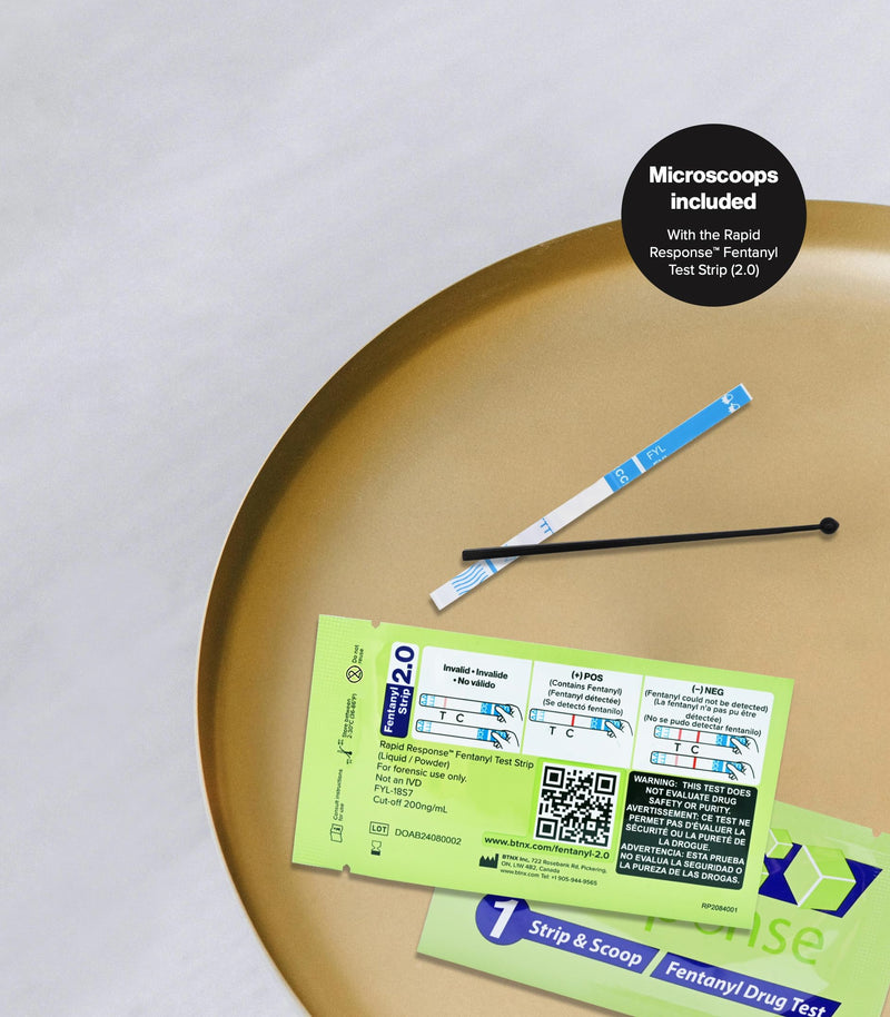 Rapid Response 2.0 Fentanyl Test Strips-5 Pack – Upgraded Drug Testing Kit with Micro Scoop – Fewer Cross-Reactions – Fast & Accurate Harm Reduction Tool for Overdose Prevention Pack of 5 - BeesActive Australia