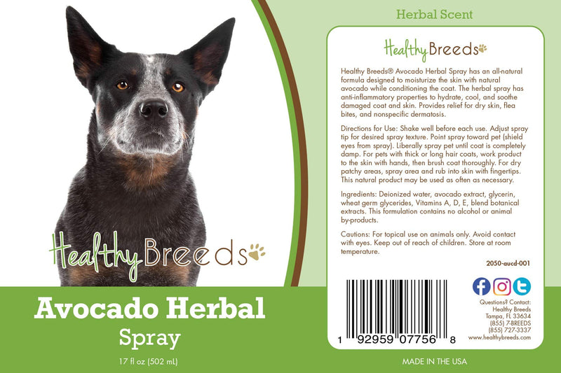Healthy Breeds Australian Cattle Dog Avocado Herbal Spray 17 oz