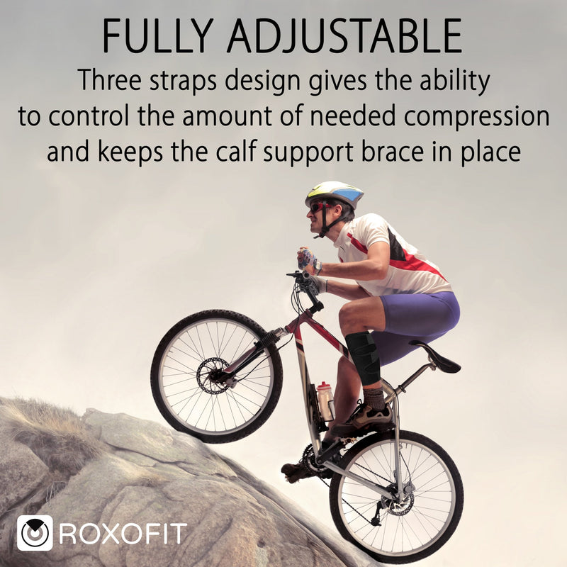 ROXOFIT Torn Calf Muscle Brace Strain Wrap for Calf Tear, Shin Splint Pain Relief - Adjustable Tibia Neoprene Support Compression Sleeve for Men and Women - BeesActive Australia
