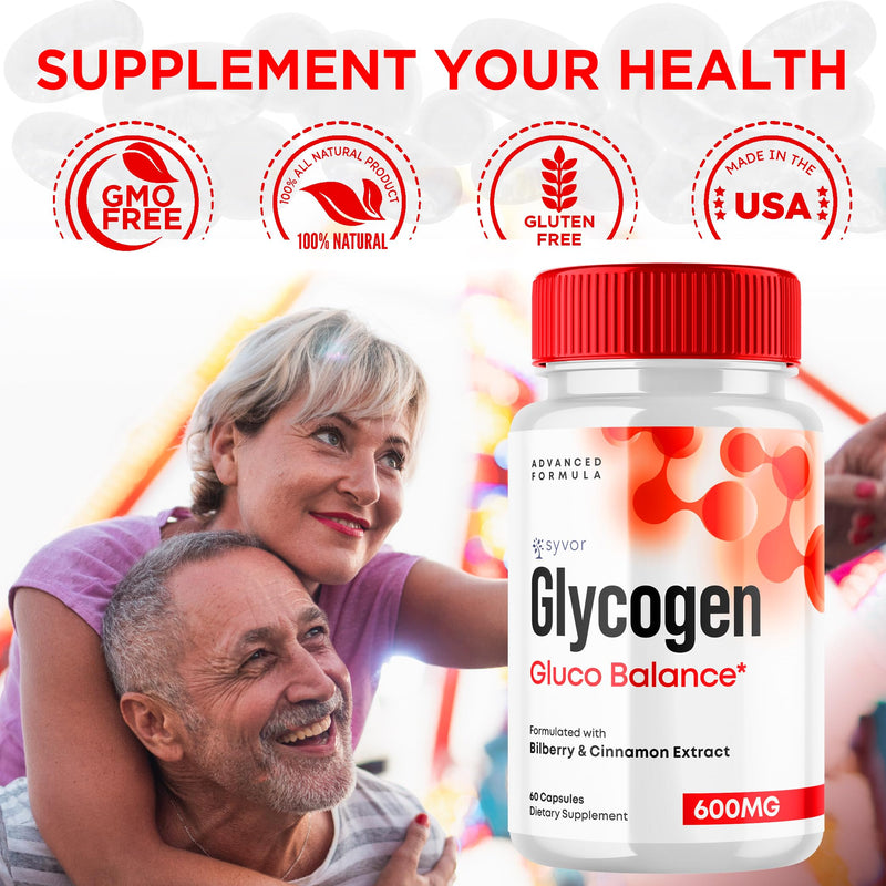 (3 Pack) Glycogen Balance Capsules, Supplement Formula Pills (180 Capsules)