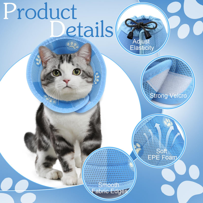 Neck Collar Cat Protective Collar Cat Adjustable Cat Collar Soft Recovery Collar Funnel Cat for Cats Pet After Surgery and Injuries (M) - BeesActive Australia
