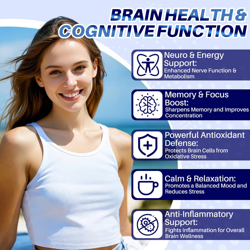 Vitamin B1 Benfotiamine 300mg with R-ALA 600mg & Thiamine - Advanced Nerve Support Supplement with Phosphatidylserine, L-Theanine, Turmeric & Magnesium - Non-GMO, Gluten Free, 240 Capsule