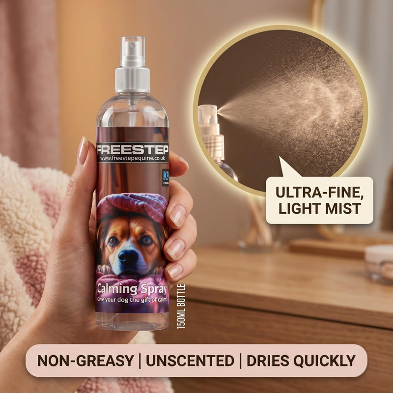 150ml Dog Calming Spray | Non-Sedating for Anxiety Relief, Car Journey & Travel – Calming Spray for Dogs To Stop Barking, Natural Topical Magnesium Mist, Fragrance-Free 1