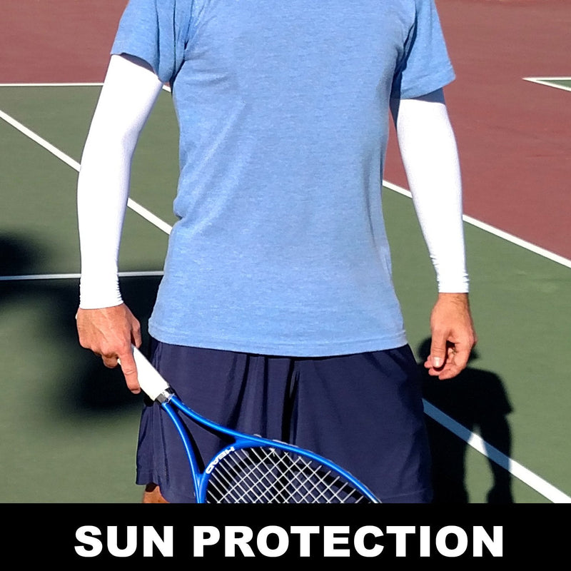 Skin Guards Full Arm Sleeves for Thin Skin Protection - Breathable UPF 50+ Sun Guard Covers Bruises & Scratches on Aging Sensitive Skin - Made in USA Pair - Brown, X-Large-XX-Large - BeesActive Australia