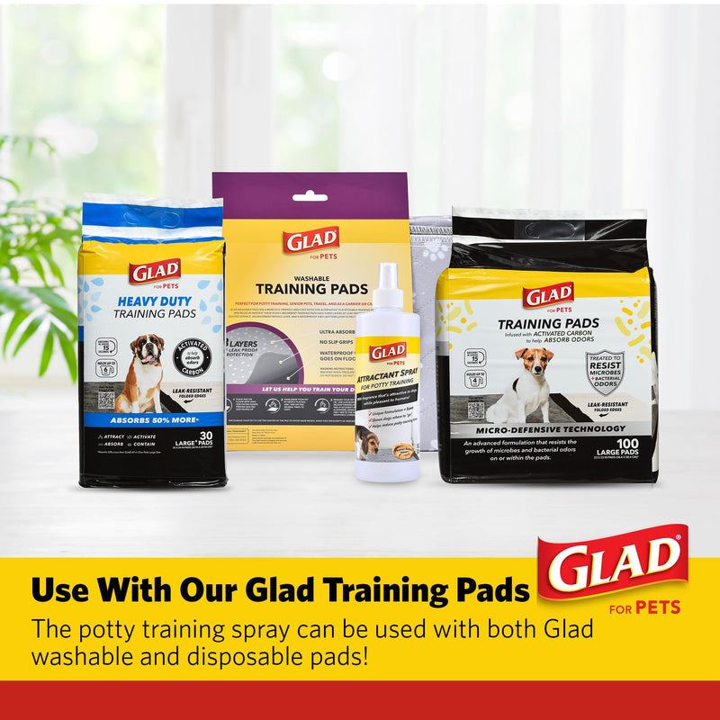 Glad for Pets Attractant Spray for Potty Training Dogs & Puppies, Peanut Butter Scent, 16oz - Effective Dog Potty Training Spray, Indoor or Outdoor Dog Potty Training Aid, 16oz Bottle 16 Fl Oz (Pack of 1) - BeesActive Australia