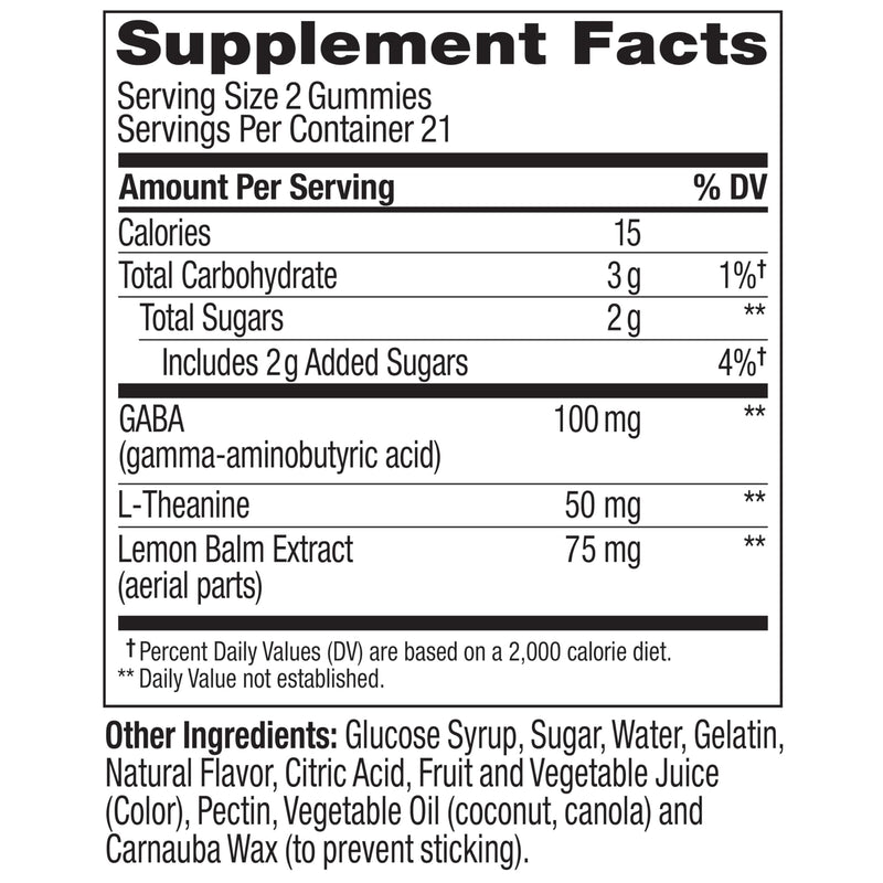 OLLY Goodbye Stress, Stress Support* Supplement, 50mg L-Theanine - 42 Count 42 Count (Pack of 1)