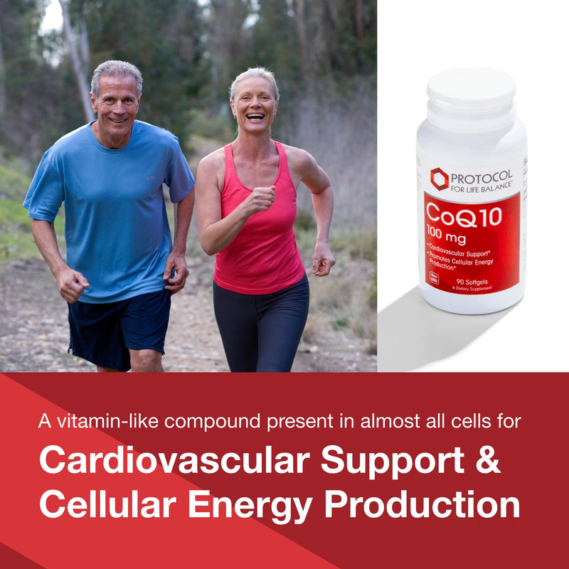PROTOCOL FOR LIFE BALANCE CoQ10 100 mg, with Vitamin E, 90 Softgels | Contains Vitamin E and with Soy Lecithin, CoQ10 Supplement, Halal and Egg Free