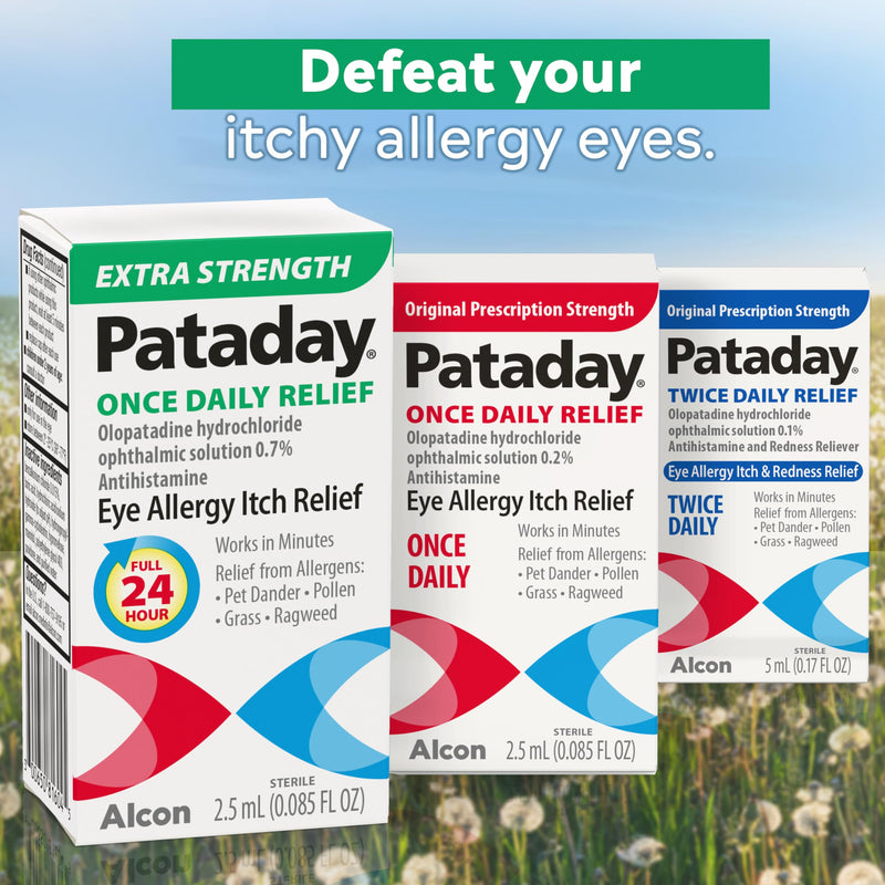 Pataday Once Daily Relief Allergy Eye Drops by Alcon, for Eye Allergy Itch Relief, 2.5 ml (Pack of 2) - BeesActive Australia