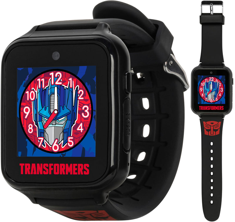 Transformers Kids Smart Watch with Selfie Camera, 10 Changeable Watch Faces, Pedometer, Playable Games, and More - Fun and Functional Wearable Tech for Boys and Girls