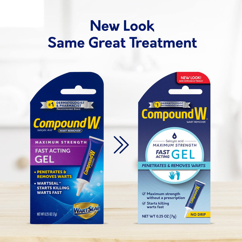 Compound W Maximum Strength Fast Acting Gel Wart Remover, 0.25 oz 0.25 Ounce (Pack of 1) - BeesActive Australia