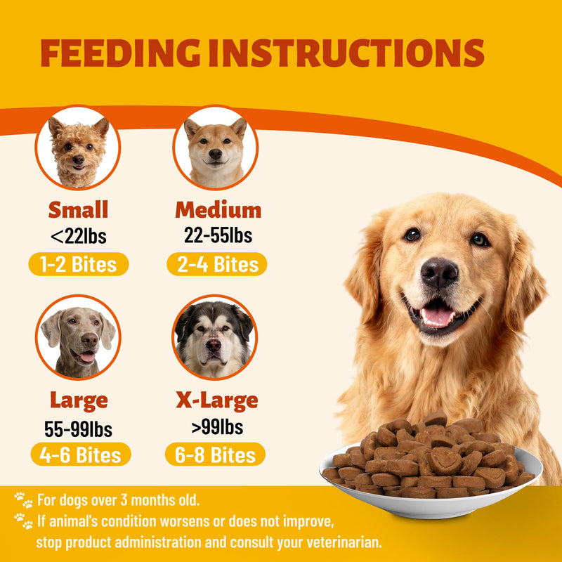 330 Bites Collagen Chews for Dogs - with Hydrolyzed Collagen, Glucosamine,Vitamin C & Hyaluronic Acid for Dogs - Joint Supplement, Skin&Coat Health - Dog Vitamins and Supplements - 7.76 oz