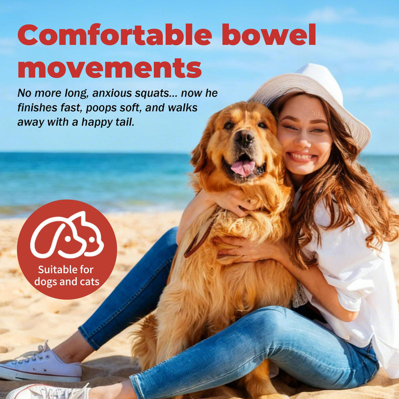 Constipation Relief for Dogs and Cats - Gentle Laxative and Stool Softener with Psyllium - Supports Healthy Bowel Movements, Hairball Relief, and Digestive Comfort - 2 fl oz (60 ml)