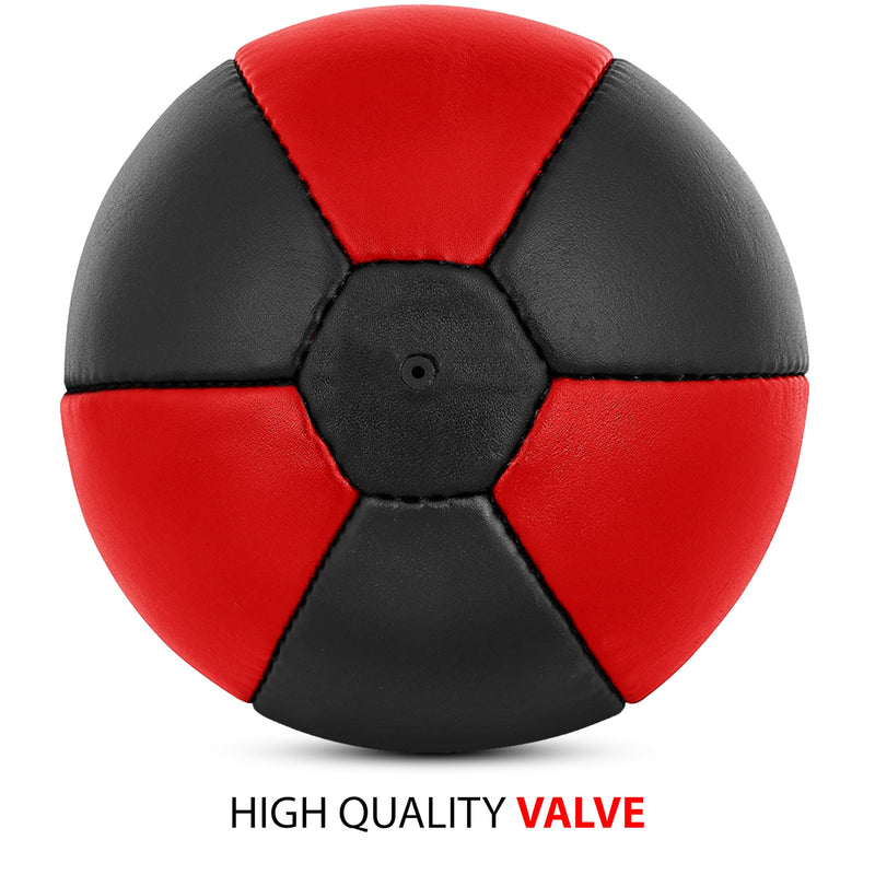 DXM SPORTS Boxing Speed Bag - Leather Speed Bags - Punching Speed Ball - Exercise Workout MMA Speed Bag for Adults 11.5" Black & Red - BeesActive Australia