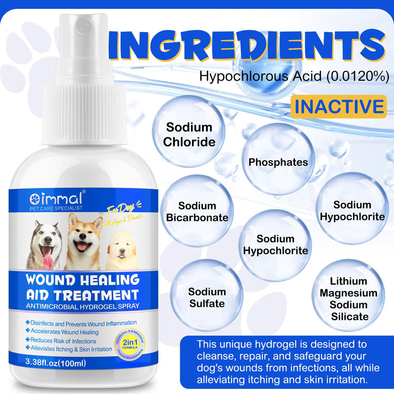 Pet Wound Healing Spray| Dogs, Cats, Horses, Skin Aid Spray for Cats and Dogs | First Aid Spray for Wound Care | Healing on Cuts, Hot Spot, Burns, Skin Irritation, for Relief & Treatment |100m - BeesActive Australia