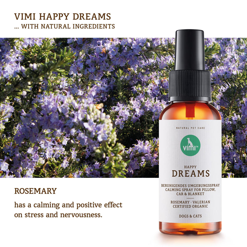 animaux vimi - Happy Dreams I Basket and Environment Spray for Dogs and Cats I Supports Calming and Well-Being with Rosemary and Valerian - PawsPlanet Australia