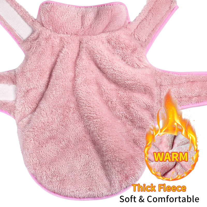 Malier Dog Winter Coat, Reversible Fleece Dog Cold Weather Coats Dog Jacket for Dogs, Windproof Warm Dog Coat Snow Dog Jacket Vest Pet Dog Clothes for Small Medium Large Dogs (Pink, Medium) Pink - BeesActive Australia