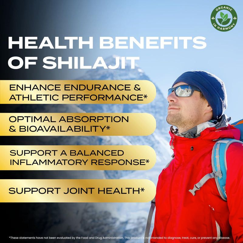 Pure Himalayan Organic Shilajit Gummies for Men & Women, Sugar-Free Shilajit Supplement, 85+ Trace Minerals & Fulvic Acid - Improve Congitive & Mood, Immunity and Energy, 60 Gummies - BeesActive Australia
