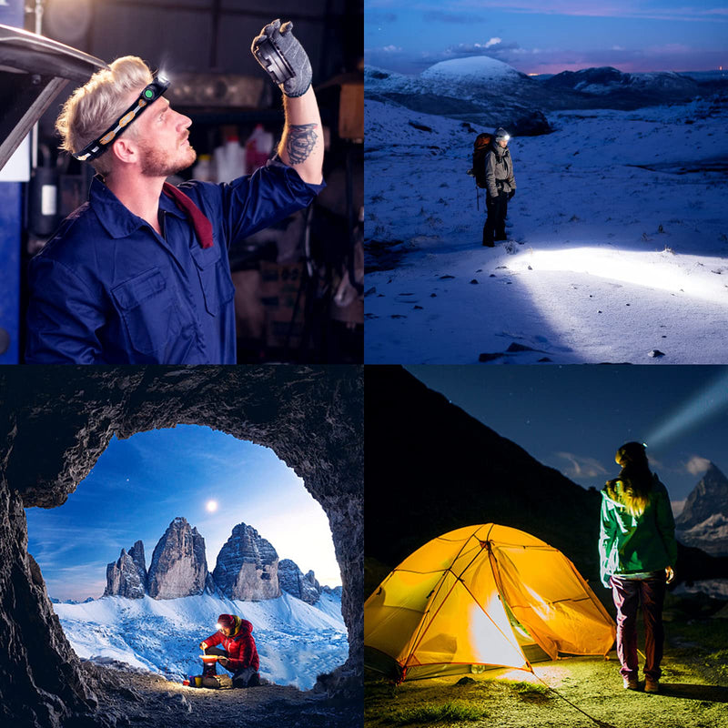 sofirn Rechargeable Headlamp, D25L 1000 Lumen with Dual LED 5000K 90 High CRI, Super Bright USB Headlamp Flashlight for Running Camping Hiking Fishing Backpacking Reading