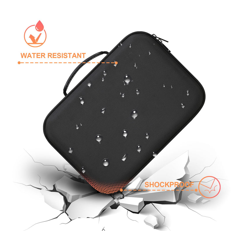 BOVKE Hard Case for Smart Nebulizer for Breathing Problems, Desktop Inhaler Nebulizer for Home Use, Storage Bag for Digital Asthma Nebulizer Machine for Adults and Kids, Space for Masks, Cables, Black - BeesActive Australia