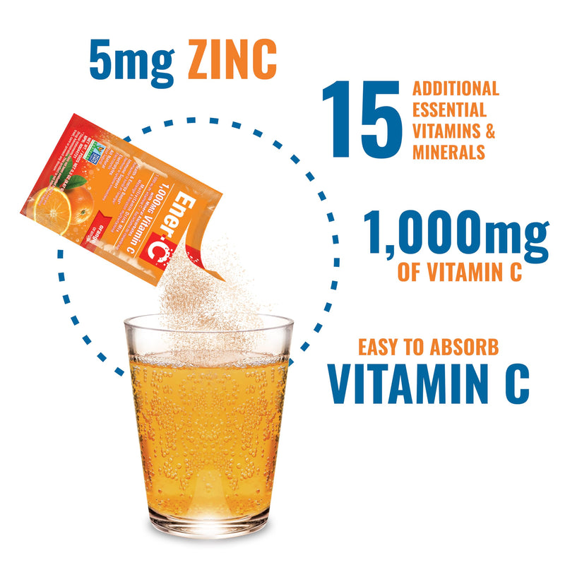 Ener-C & Ener-IV Drink Mix Pack, Immune Booster for Adults - 42 Count | Vitamin Packets for Water, Electrolytes Powder Packet, Hydration Liquid Mix, Healthy Energy, Low Sugar Mixed Berry & Orange Vitamin C 10.65 Ounce (Pack of 1)