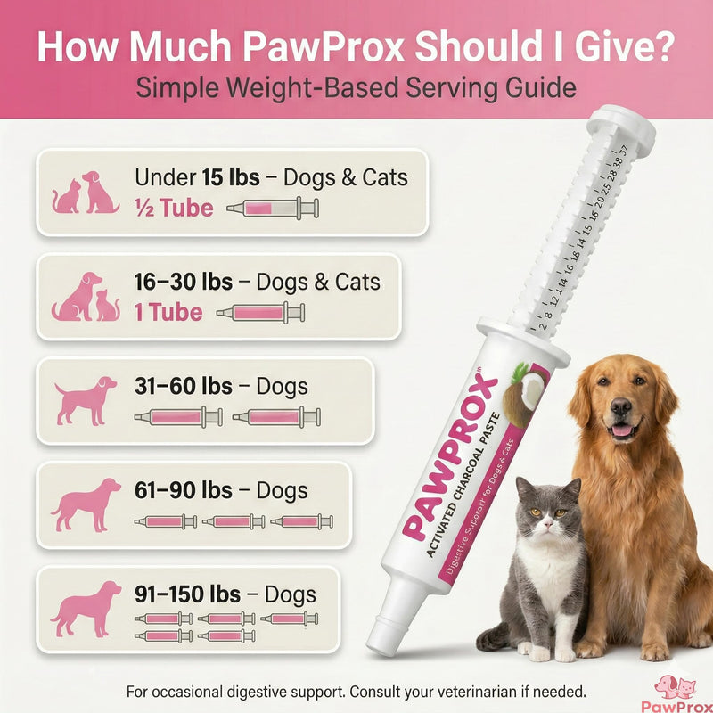 PawProx Activated Charcoal Gel for Dogs for Poisoning, 30 cc Dog First Aid Activated Charcoal, Animal Use Only Dogs and Cats Poisoning First Aid