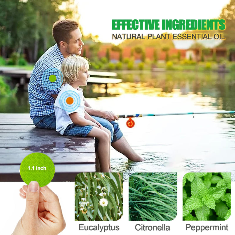Mosquito Repellent Stickers 300 Pcs, DEET Free Mosquito Patches with 3 Pack Individually Wrapped Mosquito Repellent Bracelets for Kids and Adults Indoor Outdoor - BeesActive Australia