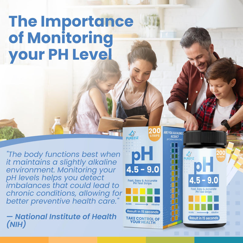 pH Test Strips for Urine & Saliva – 200 Easy-to-Use Strips for Fast, Accurate pH Testing at Home, Get Clear Acid-Alkaline Balance Results in Seconds, Perfect for Tracking Your Body's pH, 4.5-9.0 Range pH 4.5-9.0 (200 Pack) - BeesActive Australia