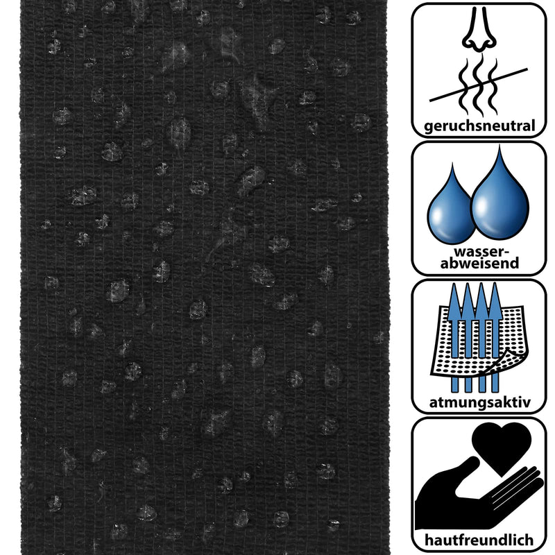 ALPIDEX 6 Rolls Adhesive Bandage 10 cm x 4.5 m Bandage Self-Adhesive Elastic Pet Bandages Fixing Tape Sport Vet Wrap Tape Self-Adhesive Bandage Material Horses Dogs People Color: Black Black - BeesActive Australia