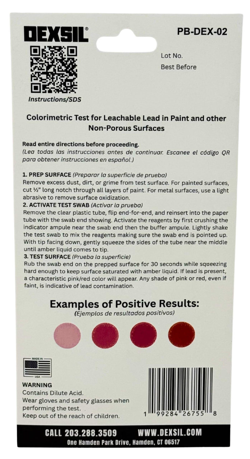 Dexsil Lead Test - 2 Pack Instant Lead Test Swabs - BeesActive Australia