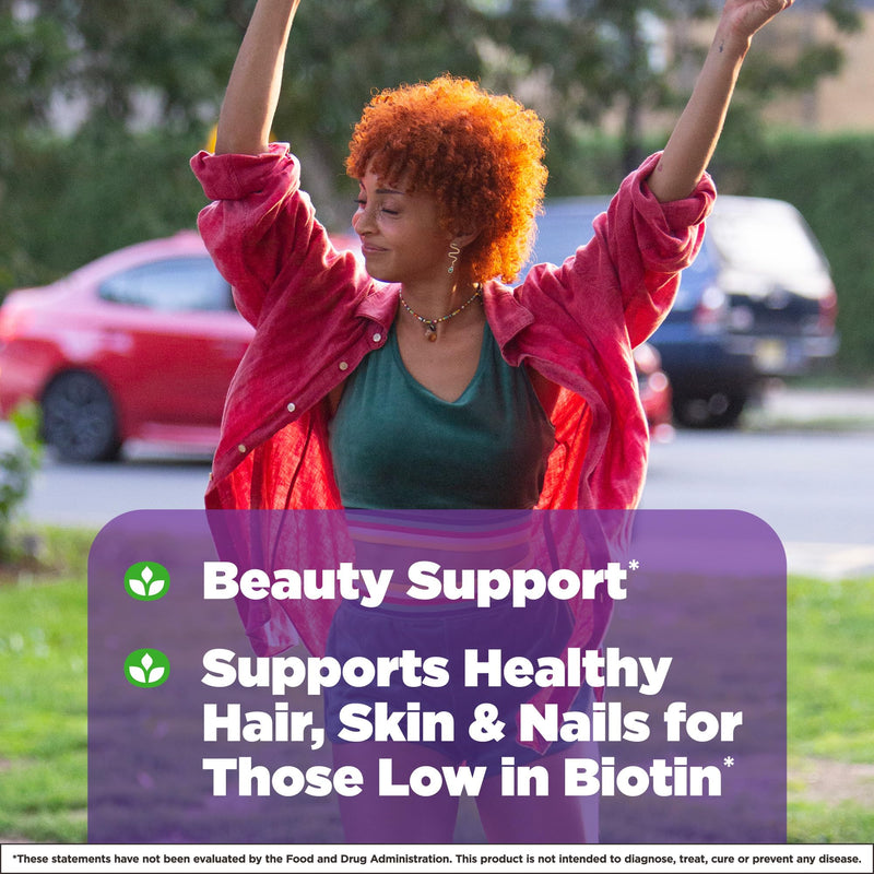 Natrol Biotin 10000mcg, 4X Faster Dissolve Supplement for Healthy Hair, Skin and Nails for Those Low in Biotin, Plus Energy Metabolism Support, 60 Tablets, Up to a 60 Day Supply Strawberry 60 Count (Pack of 1)