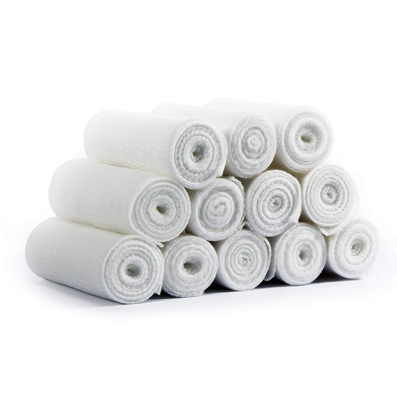 MED PRIDE Conforming Gauze Rolls First Aid Rolled Stretch Bandages for Wounds & Injuries – Disposable Nonsterile Body Wrap Dressing for The Knee, Ankle, Hands, Wrist, White (3''x 4.1 yd) - BeesActive Australia