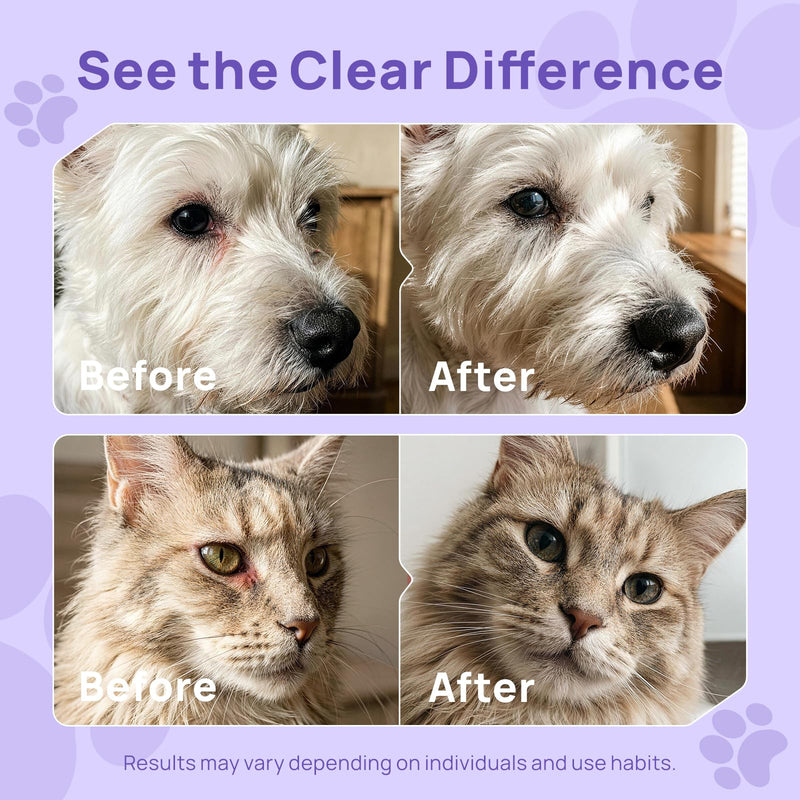 HICC PET Dog Eye Rinse for Dogs and Cats, Gentle Dog Eye Wash, Cleans Tear Stains & Debris, Supports Routine Eye Care for Pets, 150ml