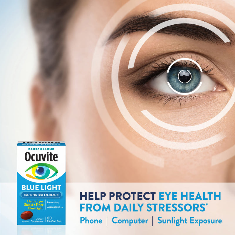 Ocuvite Bausch + Lomb Lutein 25mg Lutein & Zeaxanthin Supplement, 30 Softgels (Pack of 2)