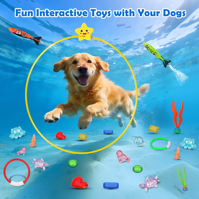 Pool Diving Toys for Kids: Airyard 31 PCS Underwater Swim Rings and Diving Game Set Fun Pool Game Backyard Summer Water Toys for Birthday Party Toddlers Kids Teens Adults - BeesActive Australia