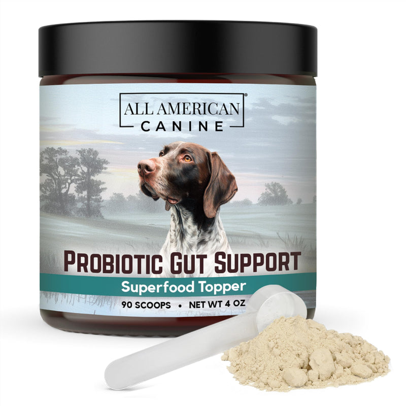 All American Canine Complete Probiotic Gut Support - Prevents Digestive Gut Health, Boosts Immune System - Blend Helps Prevent Digestive Issues Diarrhea, Constipation, & Inflammatory 90 Serving - 5oz