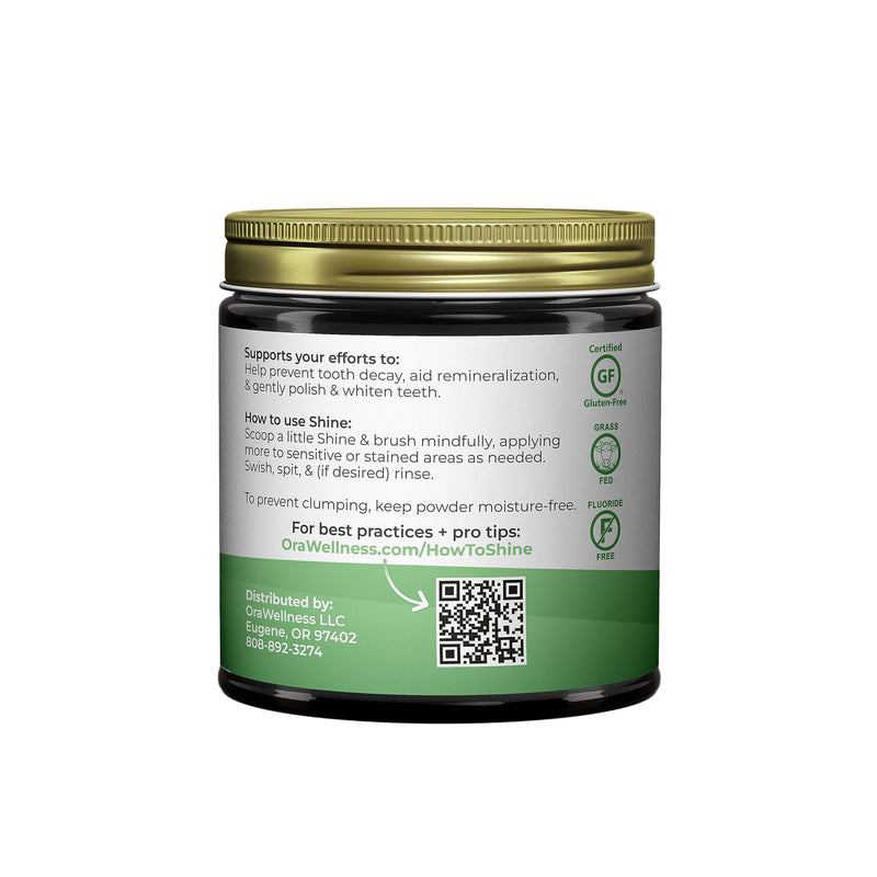 Shine Remineralizing Tooth Powder with Hydroxyapatite, Natural Teeth Whitening Powder, Tooth Stain Remover and Polisher, Fresh Mint - BeesActive Australia
