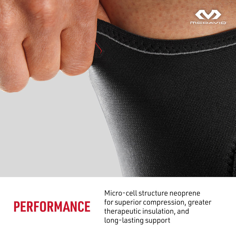 McDavid 402 Knee Support With Open Patella, Black, Large Neoprene Open Patella - BeesActive Australia