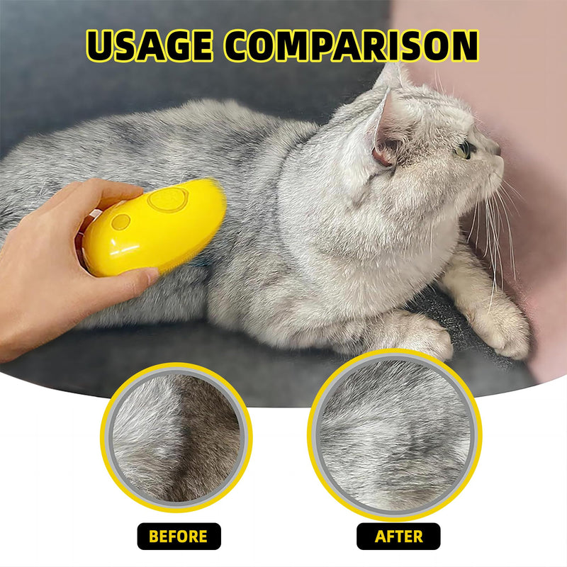 Steamy Cat Brush, 3 In1 Cat Steamy Brush, Self Cleaning Steam Cat Brush for Massage, Silicone Steam Pet Brush for Removing Tangled And Loosse Hair (green) green - BeesActive Australia