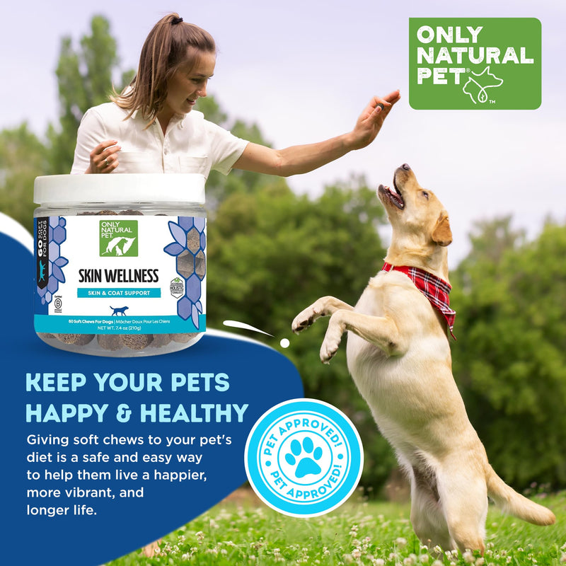 Only Natural Pet Skin Wellness Soft Chew 60 Count Bacon Soft Chews - PawsPlanet Australia