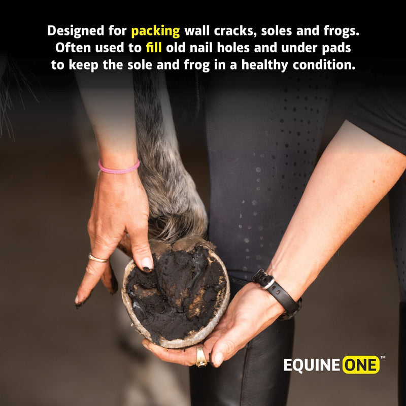 Equine One Hoof Mender Putty - White Line | Wall Separations | Old Nail Holes | Thrush - 100% All-Natural Hoof Care Product - Birch Bark Extract, Betulin, Omega-3 (18oz) 1 Count (Pack of 1)
