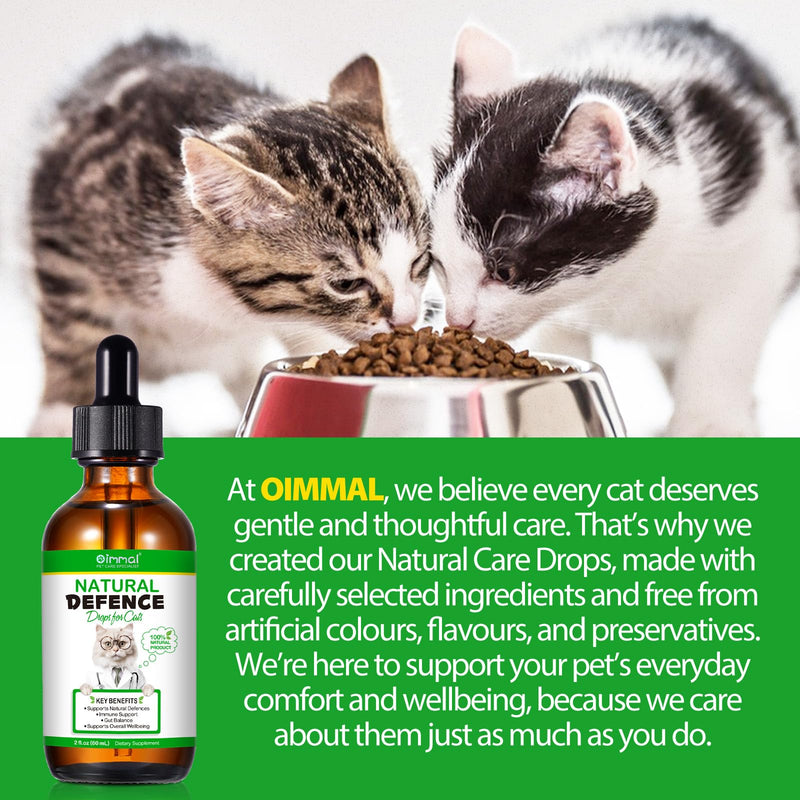 2Pack Natural Defence Drops for Cats, Cat Immune Support Drops, Cat Antibiotics for Infections - Supports Immune & Allergy Itch Relief, Suitable for All Breeds, Bacon Flavor
