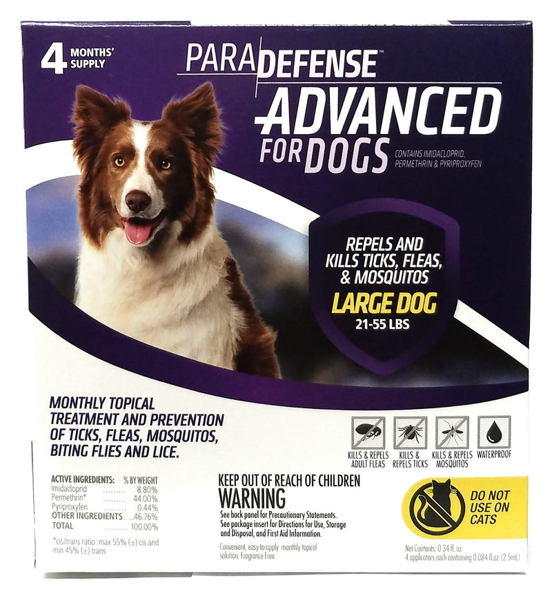 21-55 lb Dog Pet Flea Control Supply, Large