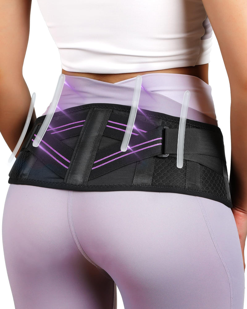 SI Belt for Women with Extra Support Stays, Sacroiliac Belt for SI Joints Pain Relief, Sciatic, Pelvic, Leg, Hip, Lower Back Pain, Hip Compression Wrap, Trochanteric Belt, 360°Anti-slip XX-Large Violet - BeesActive Australia
